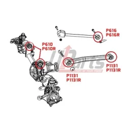 Komplet zawieszenia tulei Jeep Wrangler JL przód + tył